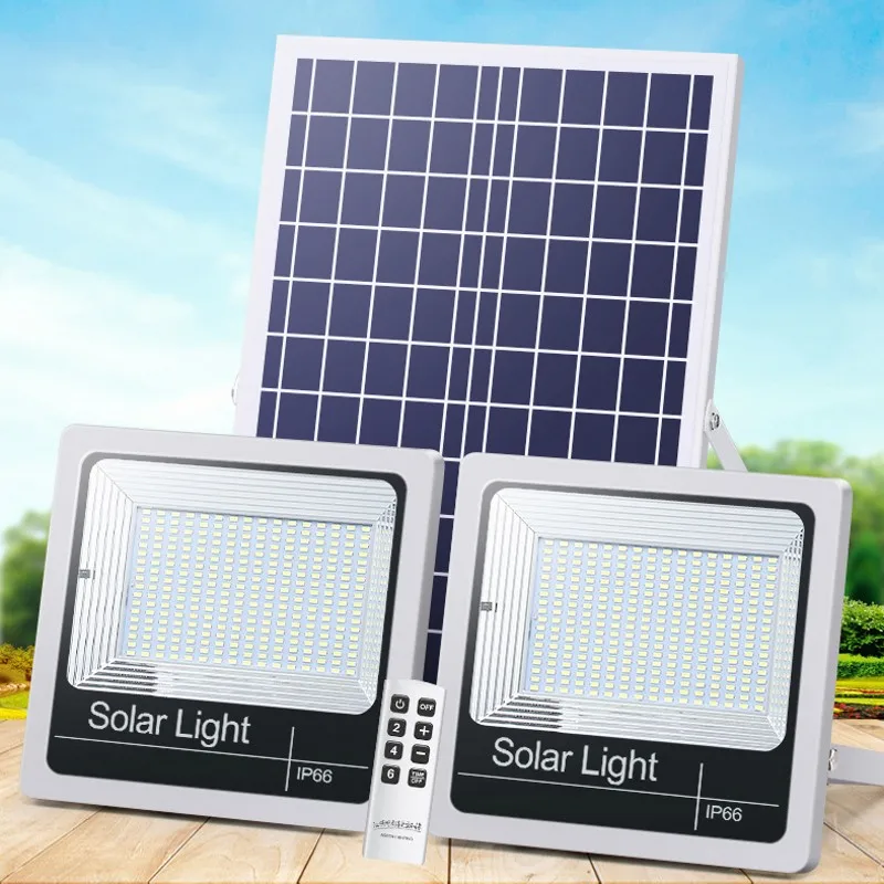 1pc Led Schijnwerper Op Zonne-energie 200W 180W 150W 120W Schijnwerper met Afstandsbediening Solar lamp voor Straat Road Tuin