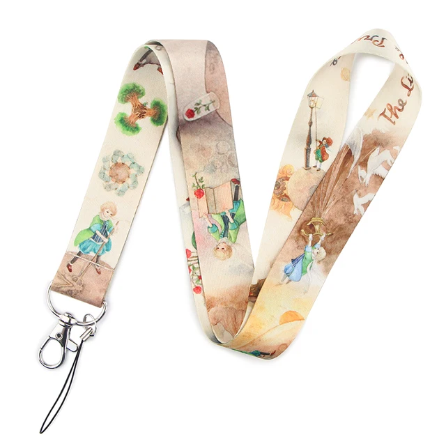 Homegaga prince cartoon diy keychain lanyard webbing ribbon neck strap fabric badge phone holder necklace accessory D1704 3