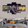 5 Pieces of Modern Las Vegas HD Printable Landscape Poster Painting Art Paintings on Unframed Walls for Home Bedroom Decoration 4