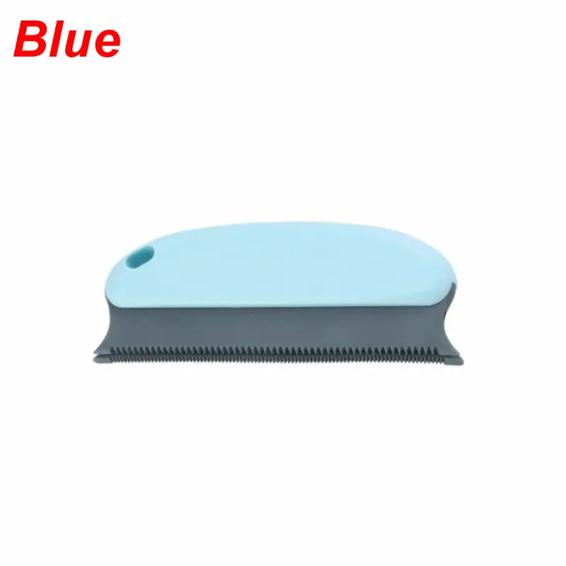 Blue Многофункциональная расческа для чистки собак и кошек, щетка для удаления шерсти домашних животных, ковровая щетка для дивана, новинка - Цвет: Blue