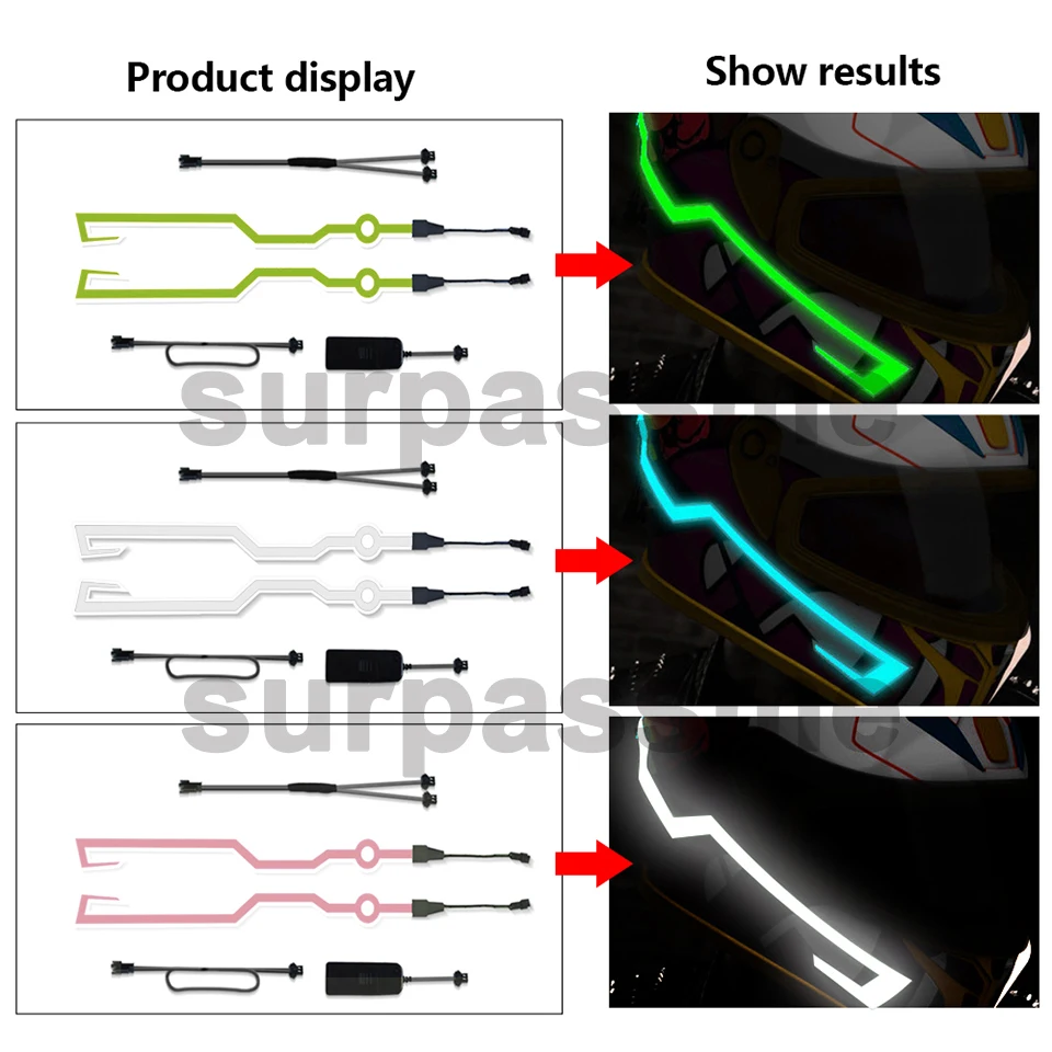 Мотоциклетный шлем с подсветкой водонепроницаемый прочный мотоцикл ночной езды сигнальная панель мигающая полоса СВЕТОДИОДНЫЙ светильник Шлем Комплект