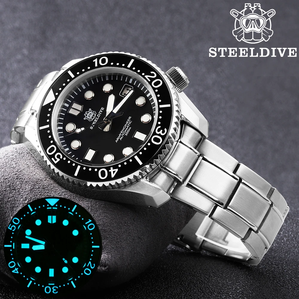 Автоматические часы STEELDIVE 1968 SKX001 мужские неопределенные для дайвинга 300 м