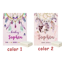 

LVYZIHO Custom Name Dream Catcher Baby Blanket - 30x40 / 48x60 / 60x80 Inches For Baby, Toddler, Big Kids, Teens, And Adults