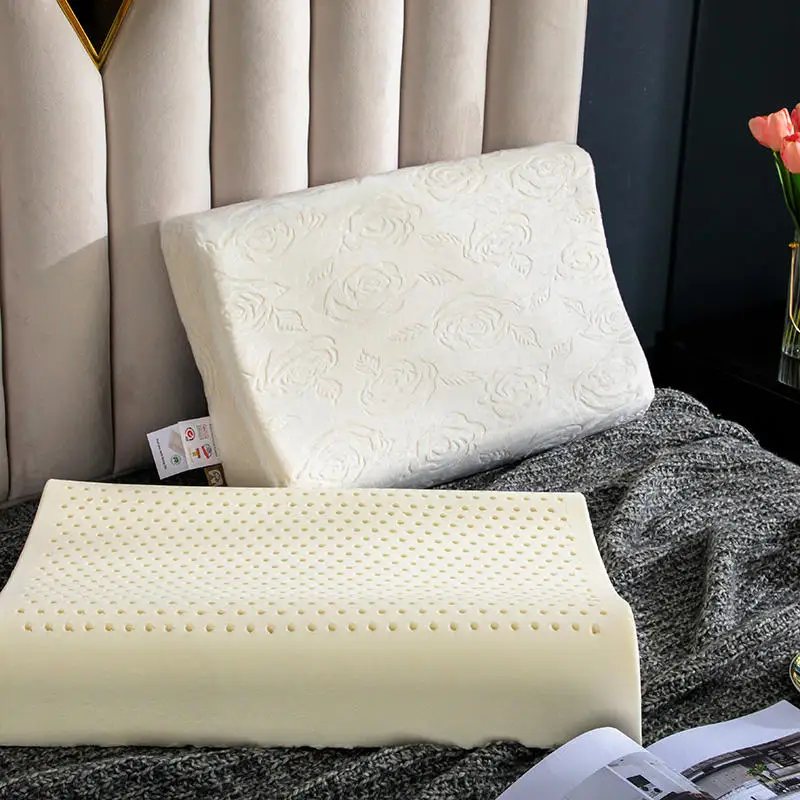 Thin Small Sleeping Latex Pillows Low Orthopedic For Pain Neck Protect