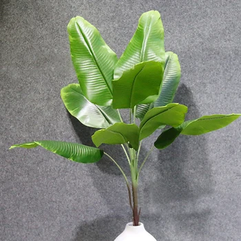 

82cm Fake Flowers Artificial Potted Plant Simulation Landscaping Home Wedding Decor Artificial Banana Leaf Decoration 9 Leaves