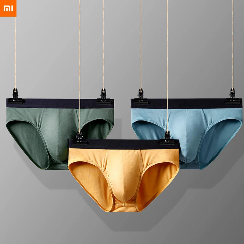 

3pieces xiaomi 60S modal men's briefs seamless underwear breathable men's shorts head High elasticity Antibacterial cool