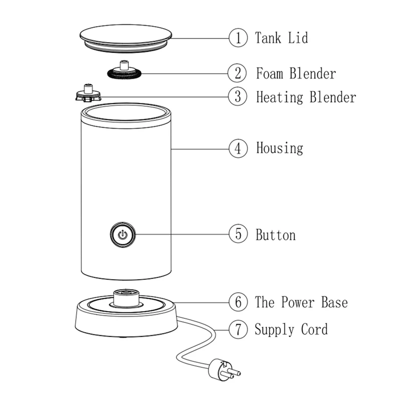 Automatic Milk Frother Coffee Foamer Container Soft Foam Cappuccino Maker Electric Coffee Frother Milk Foamer Maker EU PLUG