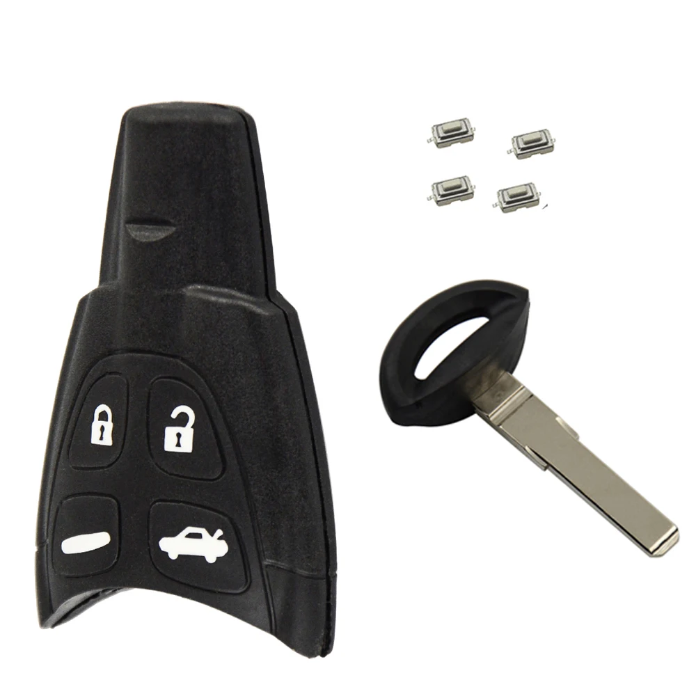 OkeyTech 4 кнопки дистанционного ключа автомобиля оболочки для SAAB 93 95 9-3 9-5 WF 2003-2007 авто ключ аксессуары с Uncut Blade Swiches - Цвет: shell blade 03A 4SW