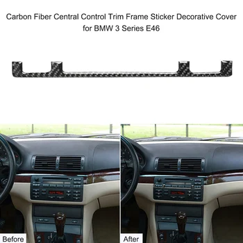 

Carbon Fiber Interior Instrument Dashboard Central Control Trim Frame Sticker Decorative Cover for BMW 3 Series E46 (1998-2005)