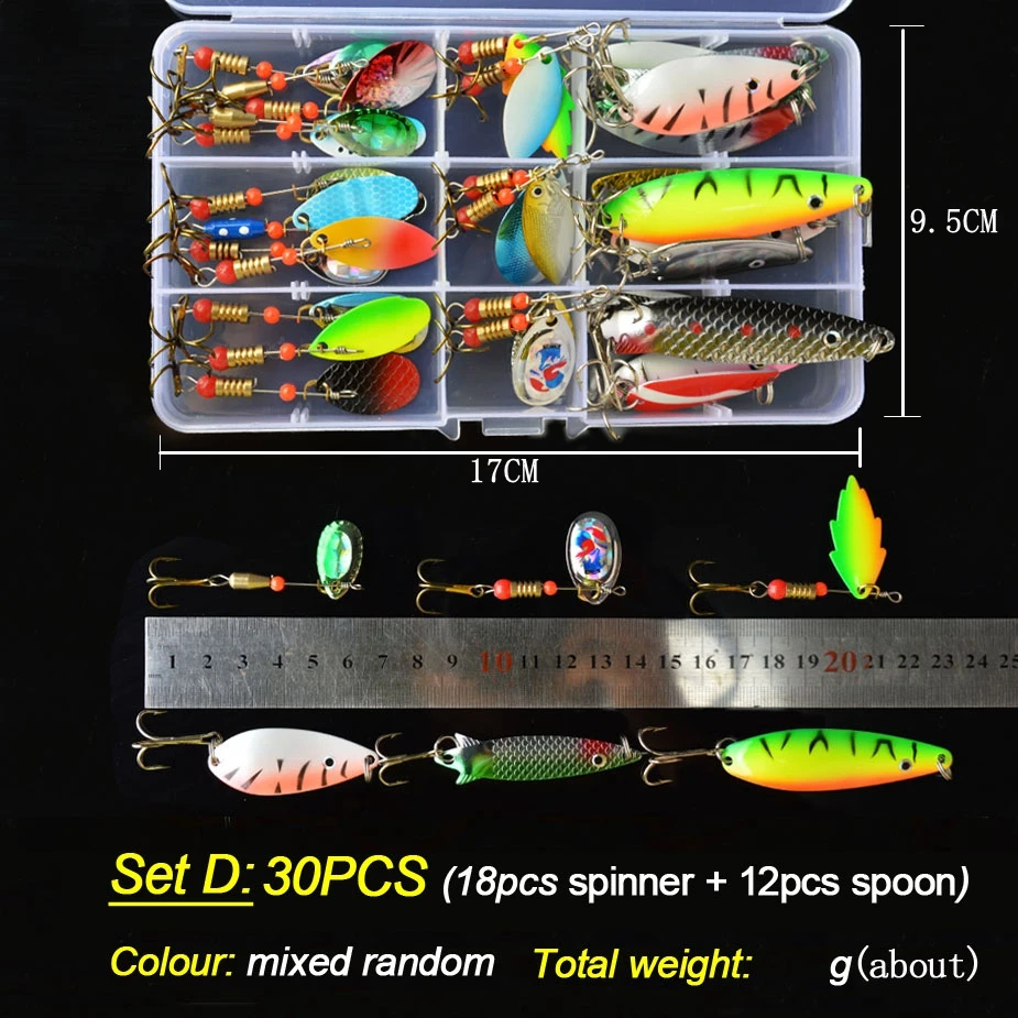 Набор приманок ложек TOMA жесткая приманка Спиннер рыболовная разные цвета