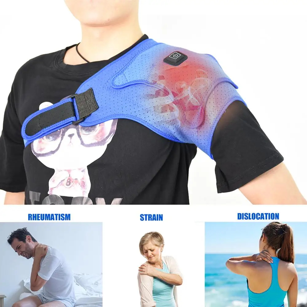USB зарядка с подогревом наплечный Бандаж регулируемый бандаж для плеча держать теплую терапию обертывание Pad мышцы снимает боль