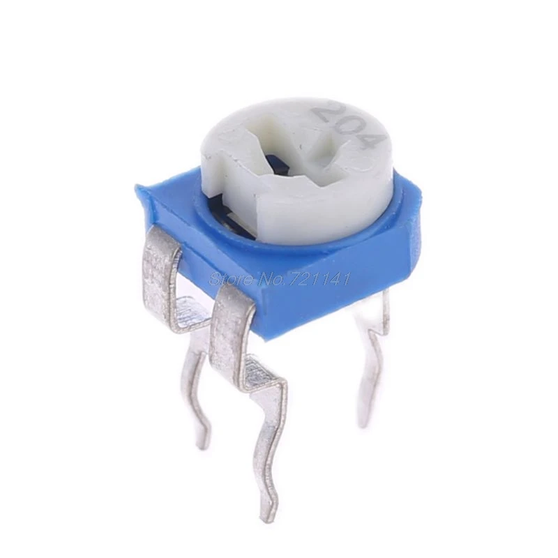 100Pcs/Box RM065 Carbon Film Horizontal Trimpot Potentiometer Assortment Kit 10 Values Variable Resistor 500R-1M