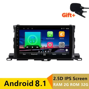 

10" RAM 2G 2.5D IPS Android 8.1 Car DVD Multimedia Player GPS For Toyota Highlander 2015 2016 2017 audio radio stereo navigation