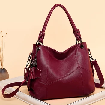

New Fashion Women's Bag Autumn 2020 Ladies Hand Bags Black Red Shoulder Bags