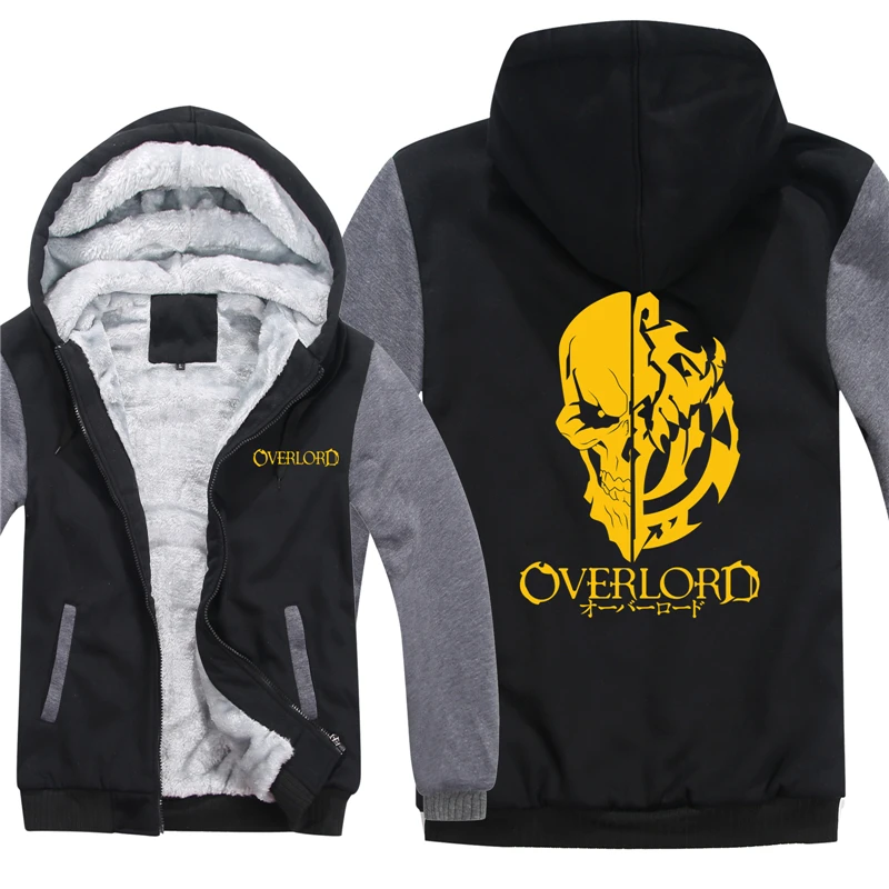 Персонаж Аниме Overlord толстовки куртка для мужчин повседневное толстый флис Overlord толстовки пуловер человек пальто и куртки - Цвет: As picture