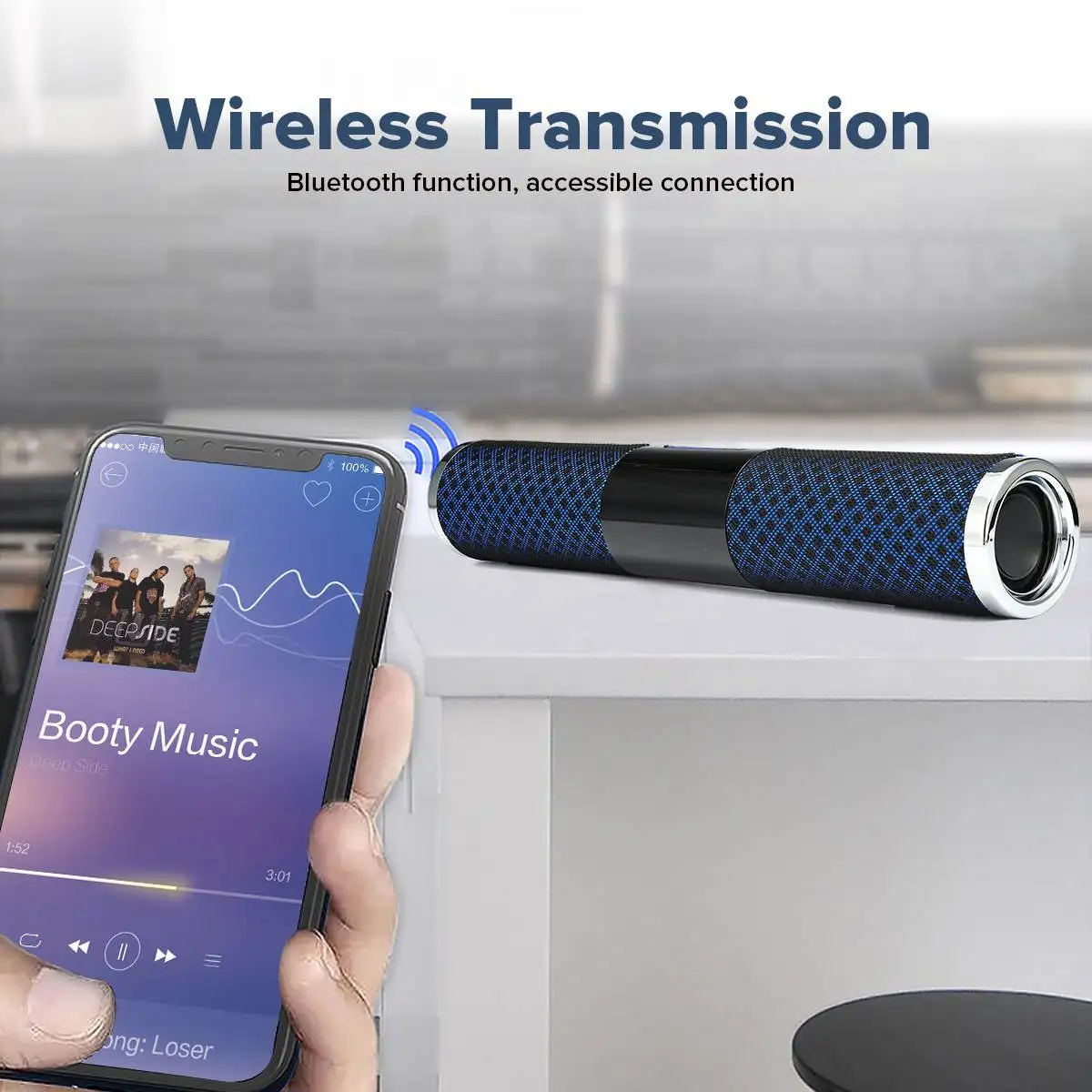 Wireless bluetooth Sport Speakers Mini Portable Speaker Super Bass Subwoofer Stereo FM for Computer Office Outdoor Rechargeable