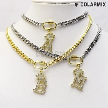 

4Strand Zircon pendant necklace Punk necklace necklace Chuncky neckalce Chocker gift jewelry necklace Hip Pop necklace9659