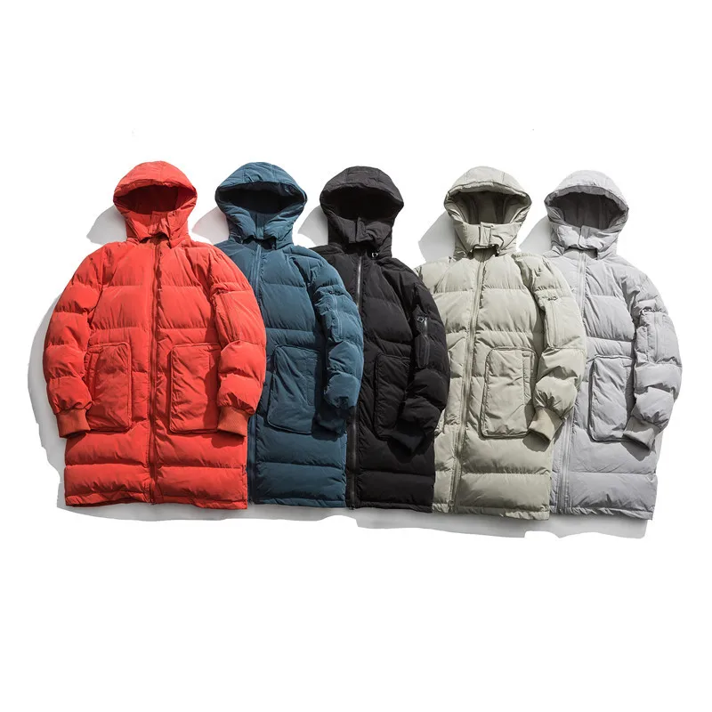 Yi dao Vintage Japanese-style Mid-length Workwear Cotton-padded Clothes Men's Winter New Style Trend Warm Hooded Thick Versatile