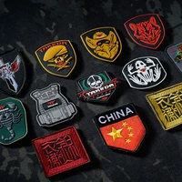 Buy Custom Embroidery Patches Personalized Design Logo Iron on Merrow Border PVC Chenille Badges Woven Emblems for Clothing Caps Online - Image 2
