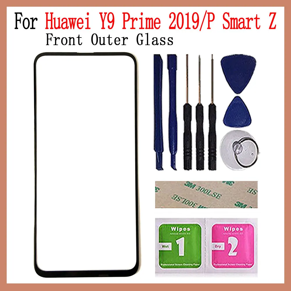 Переднее внешнее стекло для Huawei Y9 Prime 2019 P Smart Z сенсорная панель запасные части