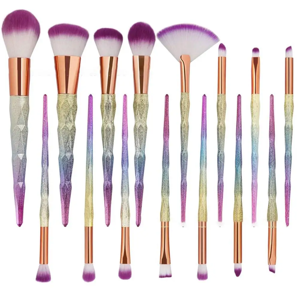 

Colorful15 Diamond Makeup Brushes Makeup Set Tool For Beginners