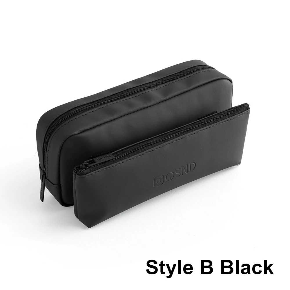 Супер Чехол-карандаш, модный дизайн, Большая вместительная сумка для ручек, съемная сумка для ручек, школьный косметический чехол, сумка для стирки - Цвет: Stlye  B  black