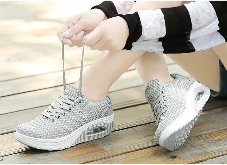 Tenis Mujer; женская обувь для тенниса; Новинка; женская спортивная обувь; устойчивая дышащая сетчатая обувь на воздушной подушке; кроссовки на толстой подошве; женская обувь для тенниса