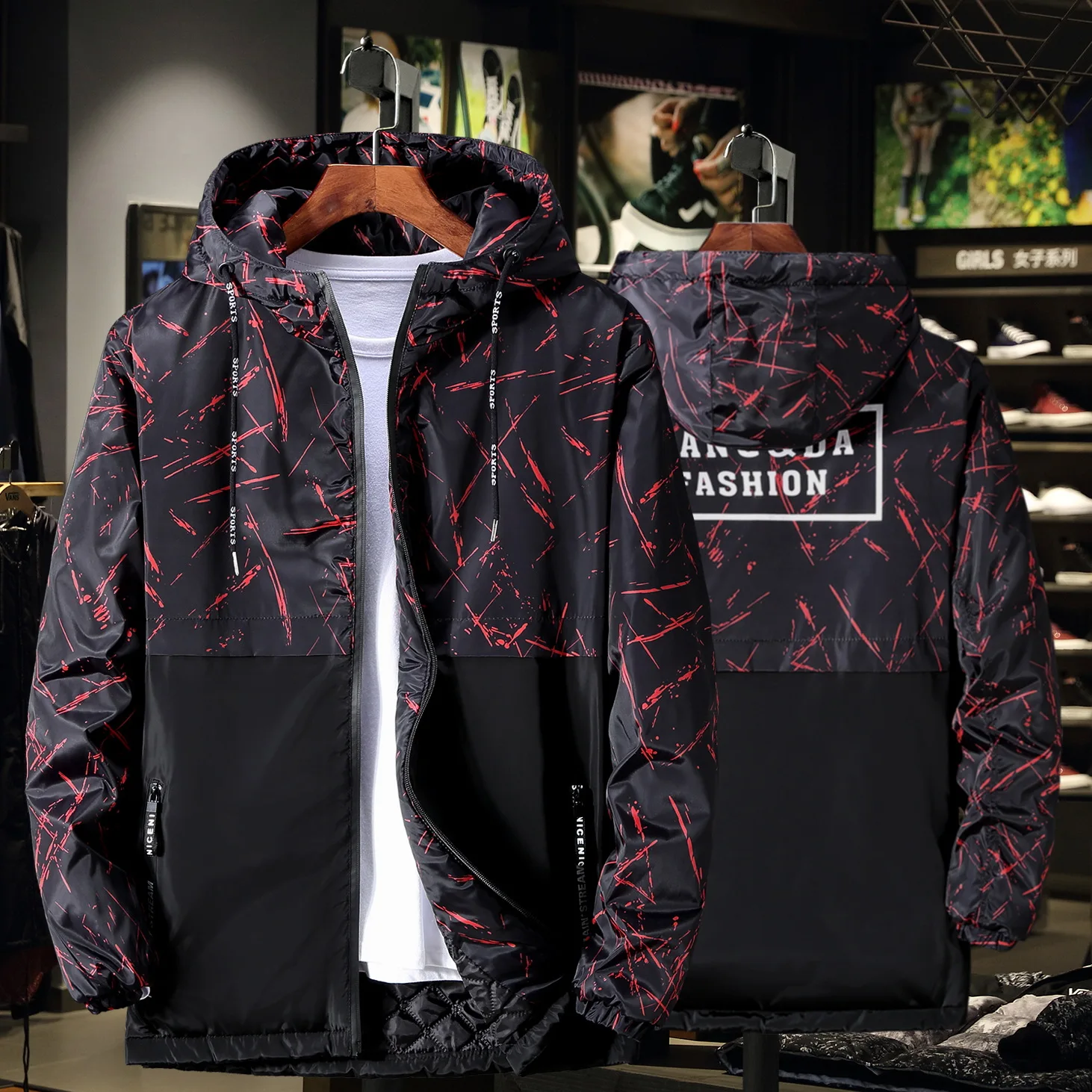red Мужская зимняя куртка в стиле милитари размера плюс 10XL, новинка, модная Водонепроницаемая хлопковая куртка-бомбер с капюшоном - Цвет: red