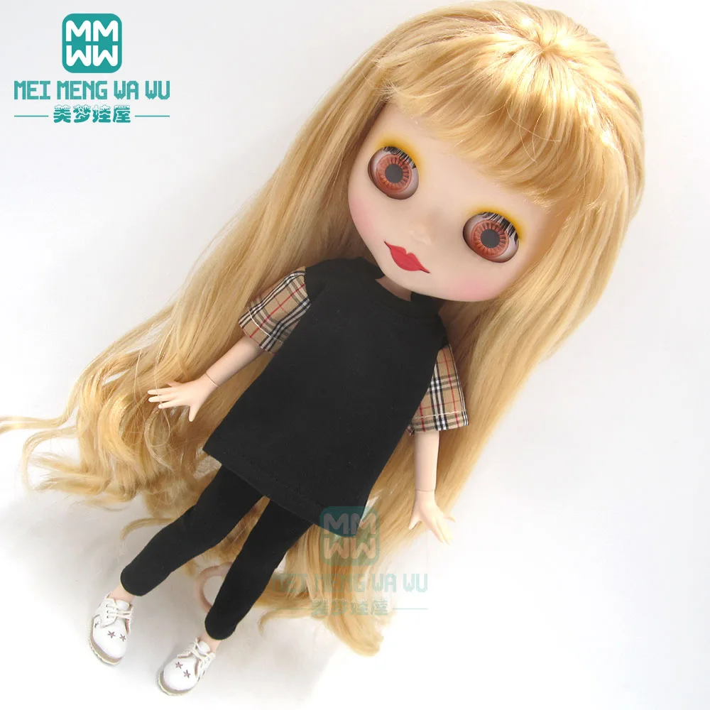 Blyth clothe модная клетчатая рубашка, короткая футболка, шорты, кожаная обувь для Blyth Azone 1/6 аксессуары для кукол