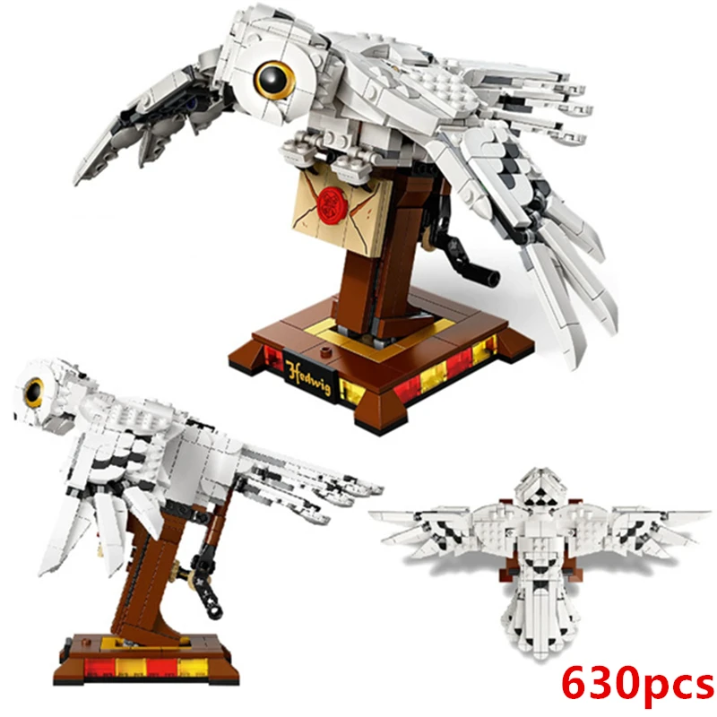 

Magic Series Harris Hedwig's Strigiformes Messenger Owl Wings Building Blocks Classic Model Sets Bricks Kids Kits TV Creator