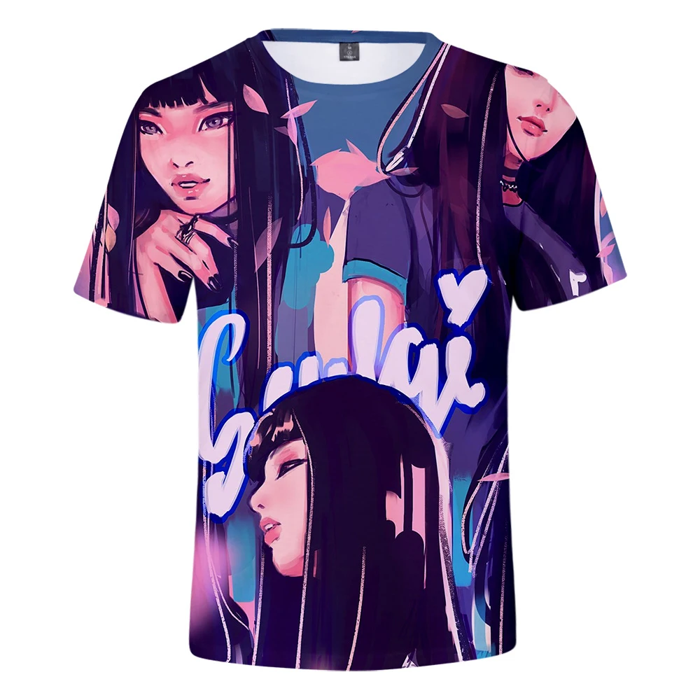 Футболка в Корейском стиле для мужчин и женщин модная рубашка с 3D принтом звезд