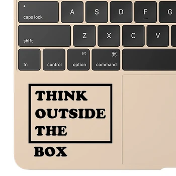 

Think ouf of Box Quote Laptop Sticker for Macbook Decal Pro Air Retina 11 12 13 15 16" Mac Book Skin Notebook Trackpad Sticker