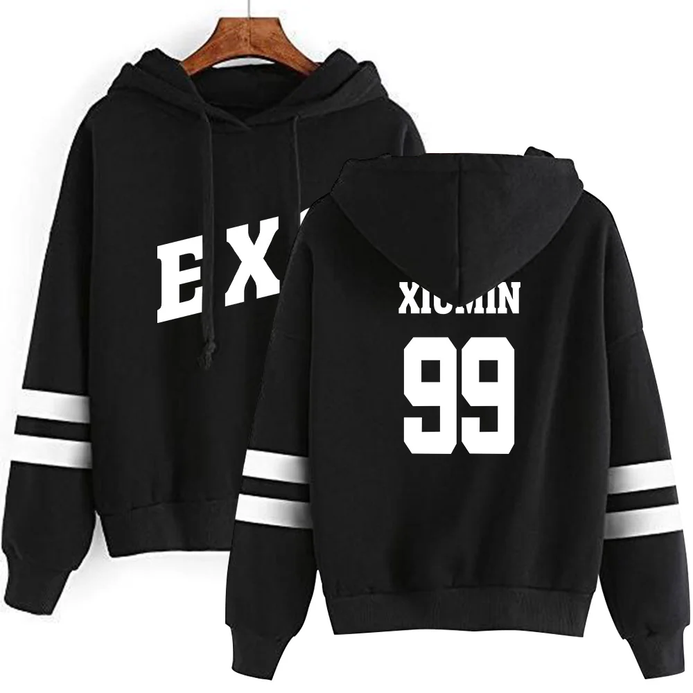 EXO толстовка с капюшоном Эксклюзивный стиль толстовки с длинными рукавами женская мода Harajuku Хип Хоп Кепка, толстовка