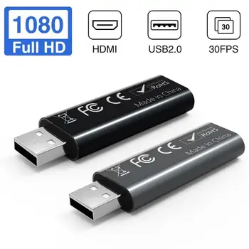

Full HD 1080P 30FPS HDMI Adapter USB 2.0 Plug Game Video Audio Grabber Card Adapters Converter Accessories For PC Tablet TV