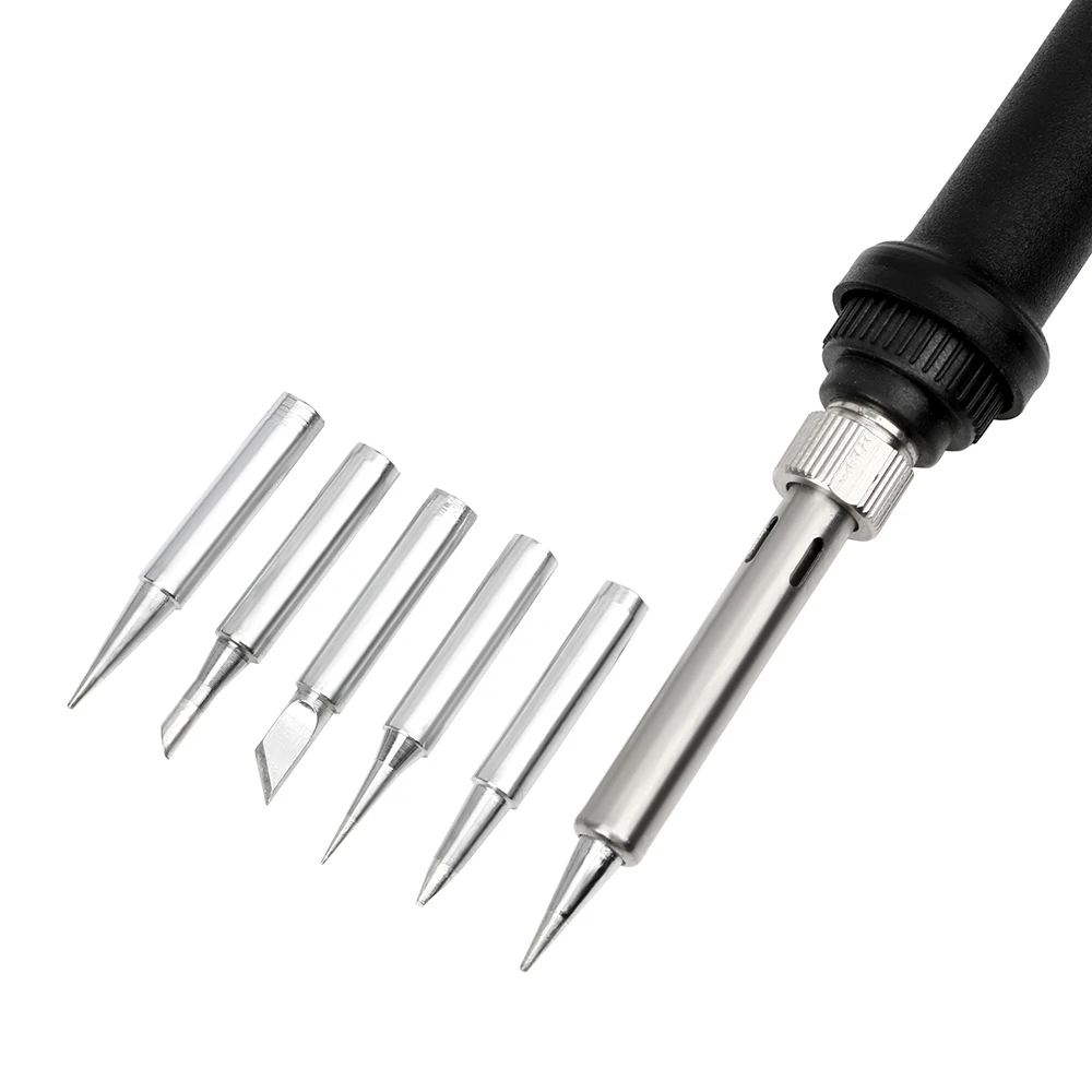 NICEYARD US 110V EU 220V 11 шт./компл. набор инструментов для припоя Регулируемая температура с 5 шт. железные наконечники подставка для паяльной станции