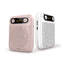 Мини Музыкальный мегафон портативный обучающий уличный гид розовый белый голосовой усилитель с микрофоном Поддержка светодиодный TF MP3/WMA формат AUX