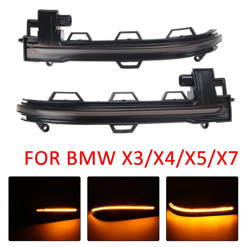 

1Pair Side Wing Rearview Mirror Blinker Indicator LED Car Dynamic Turn Signal Light For BMW X3 G01X4 G02 X5 G05 X7 G07 2018-on