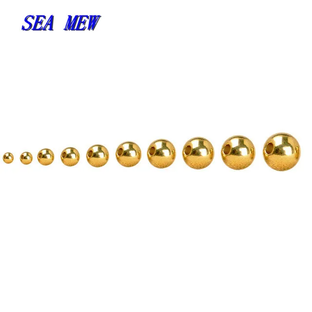Round-Beads Jewelry-Making Metal Raw Brass 14mm 3mm 10mm 2mm for 100pcs 5mm 6mm 7mm 8mm