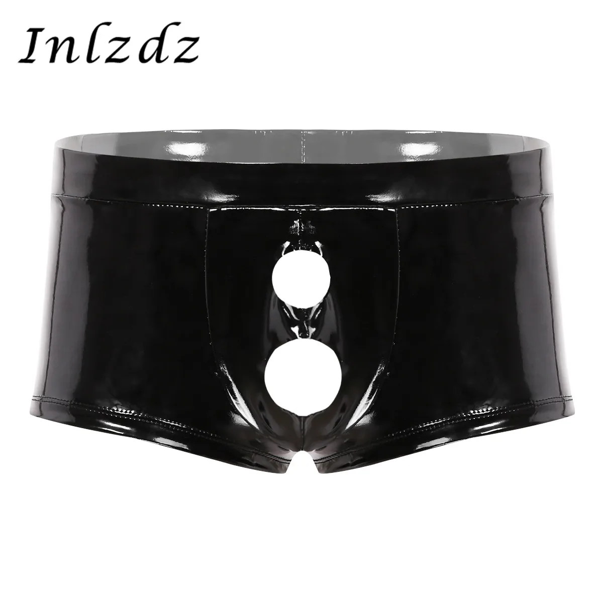 Sousvêtements En Latex Pour Hommes, Lingerie Avec Trous, Look Mouillé, Culotte Sexy En Cuir