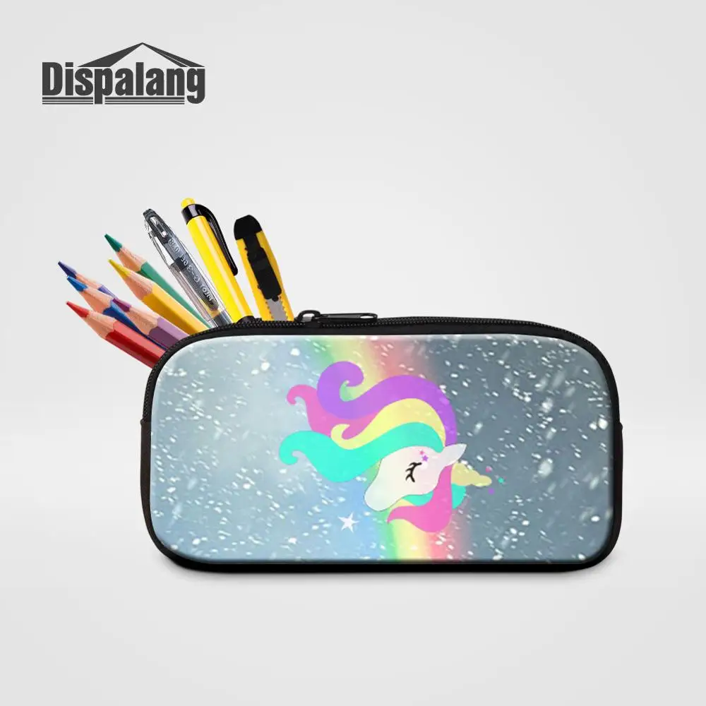 Pencil Case17 Модный чехол для карандашей с рисунком единорога для девушек, для студентов, маленькая коробка для ручек на молнии, женские милые косметички для путешествий, женский макияж - Цвет: Pencil Case17