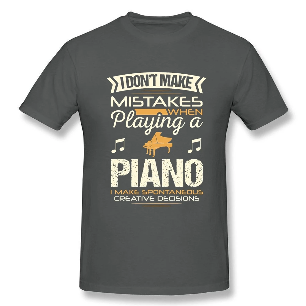 Футболки Funky, белая футболка с надписью «Piano», футболка с коротким рукавом и вырезом лодочкой для подростков, удобная мужская дешевая дизайнерская футболка - Цвет: Темно-серый