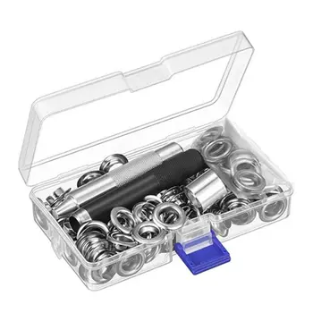 

10mm Inner Diameter Grommet Setting Tool Kit 100Set Grommets Eyelets with Box