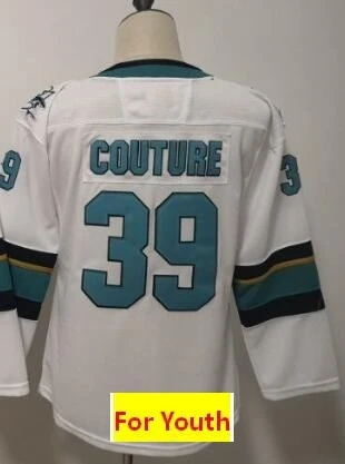 Все Прошитые Молодежные Детские трикотажные изделия Brent Burns Erik Karlsson Joe Thornton Logan от кутюр Joe Pavelski Evander Kane - Цвет: Красный