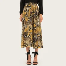 Женская одежда с эластичной резинкой на талии; Faldas Mujer Moda; сезон осень-весна; юбки в европейском стиле; леопардовая юбка