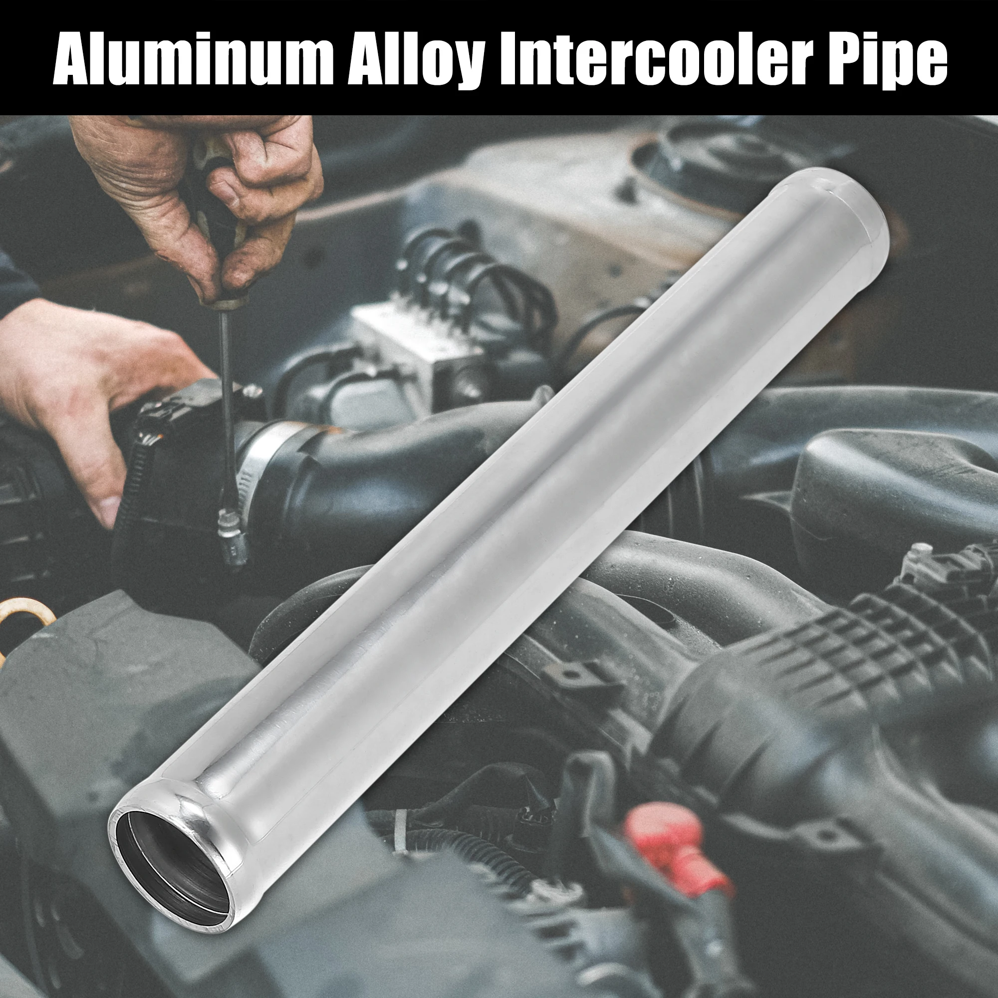 X Autohaux Aluminum Alloy Intake Tube OD 38/45/51/63/76/89/102MM Intercooler Pipe Air Tube 0 45 Degrees 300mm Long for Auto Car 3
