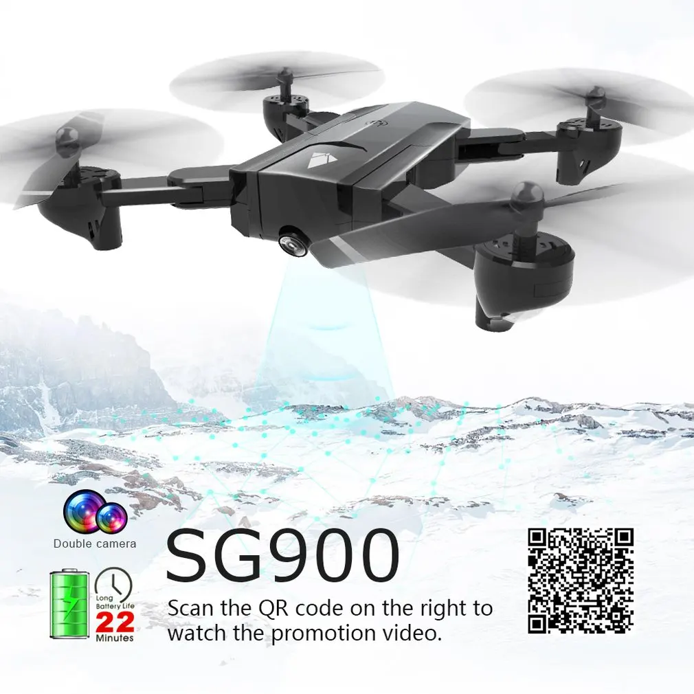 

SG900 Foldable Quadcopter 2.4GHz 720P Drone Quadcopter WIFI FPV Drones GPS Optical Flow Positioning RC Drone With Camera