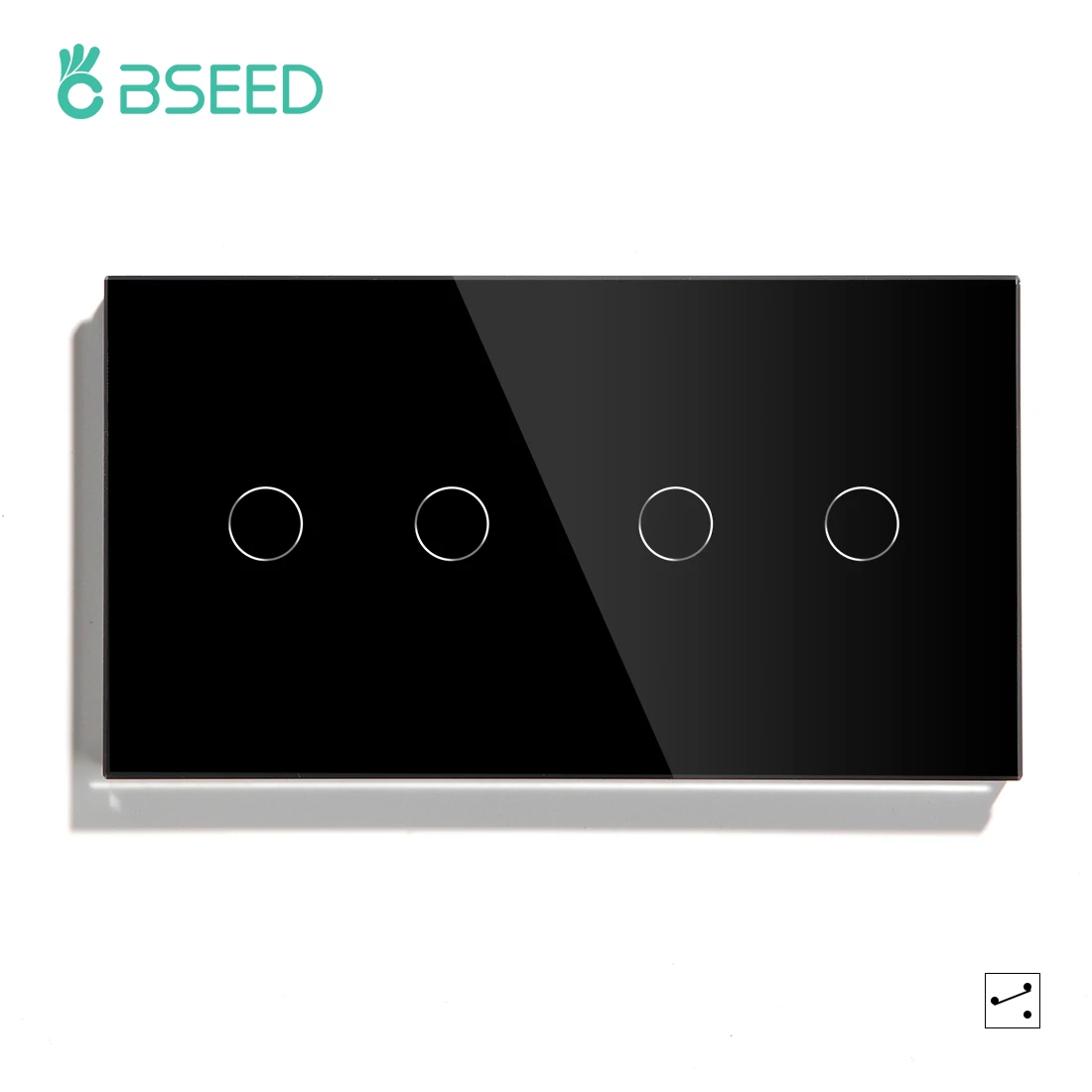 Bseed 4 банды сенсорный выключатель 157 мм 1 способ 2 Way светильник белый черный