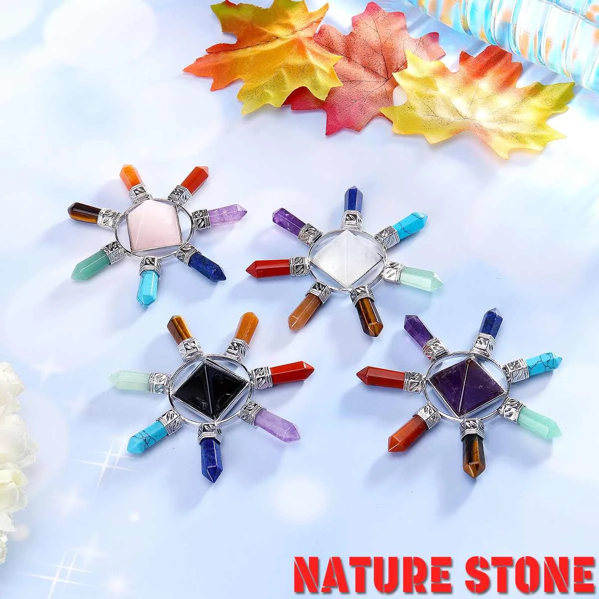 

7 Chakra Natural Stone Mixed Crystal Stone Healing Gemstone Divination Reiki Therapy Decorations Craft