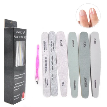 

7Pcs/Set Professional Nail Files Sanding Block Washable Manicure Pedicure Nail Care Art Tool All UV Gel Nail File Buffer Kit New