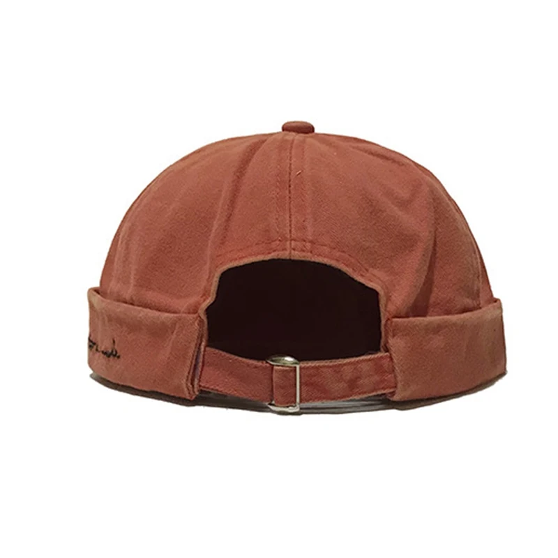 JNKET Washed Fabric Men Women‘s Skullcap Sailor Cap Beanies Hat Retro Brimless Hat Hip Hop Cap Outdoor Sport Casual Pumpkin Hat